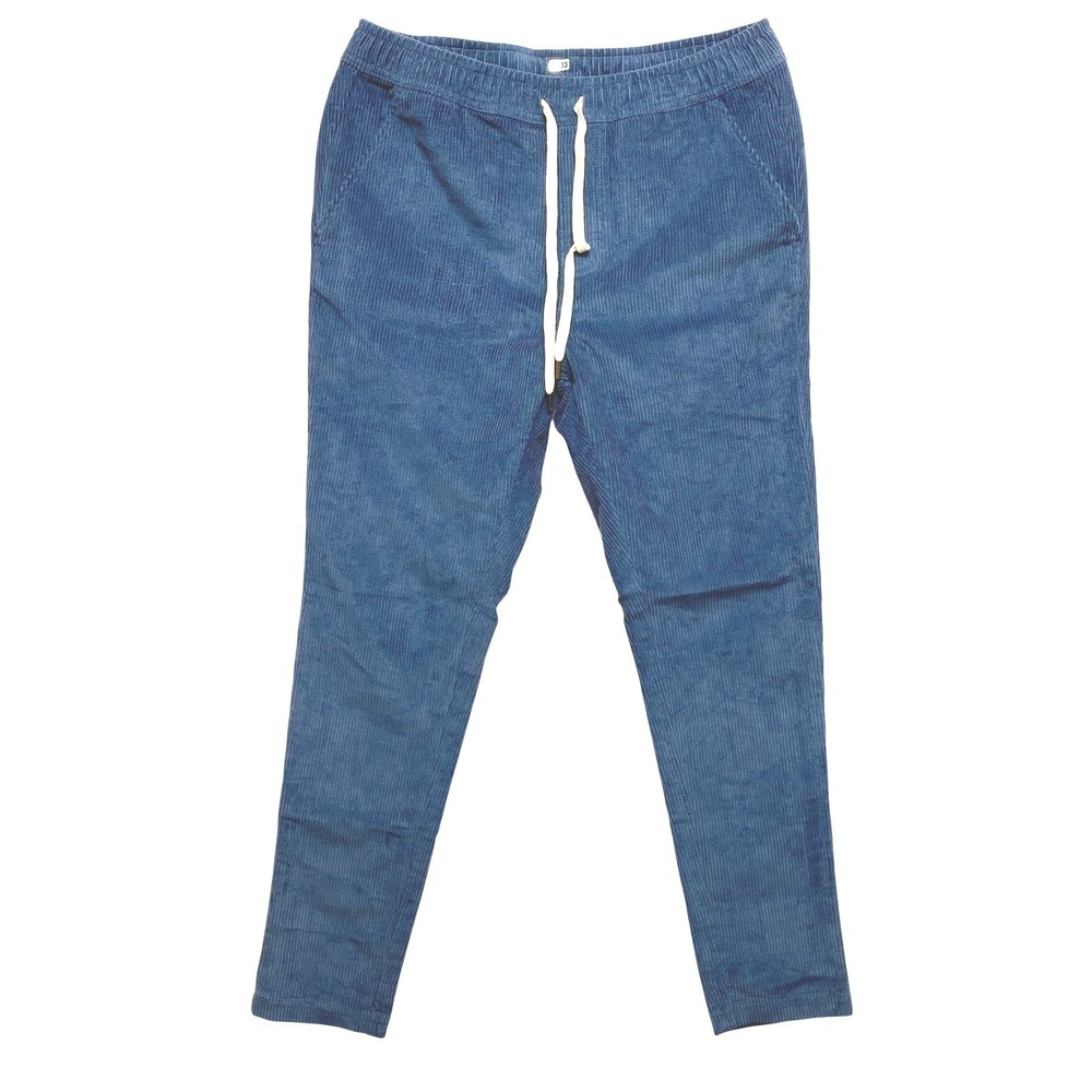 Dandy Del Mar Pants Mens Size Medium Blue Corsica Leisure Corduroy Drawstring